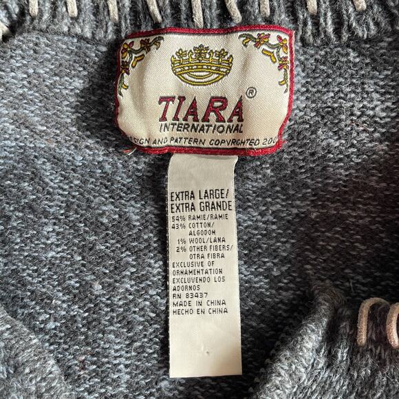VINTAGE Y2K Tiara International St. Nicholas Ugly Christmas Sweater Size XL - Picture 5 of 5